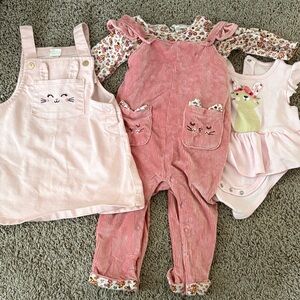 Lot of 3 pink Bunny outfits 12M